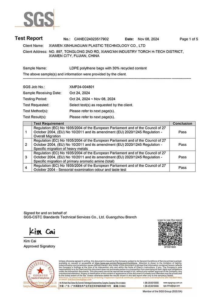 LDPE polythene bags with 30 recycled content page 0001