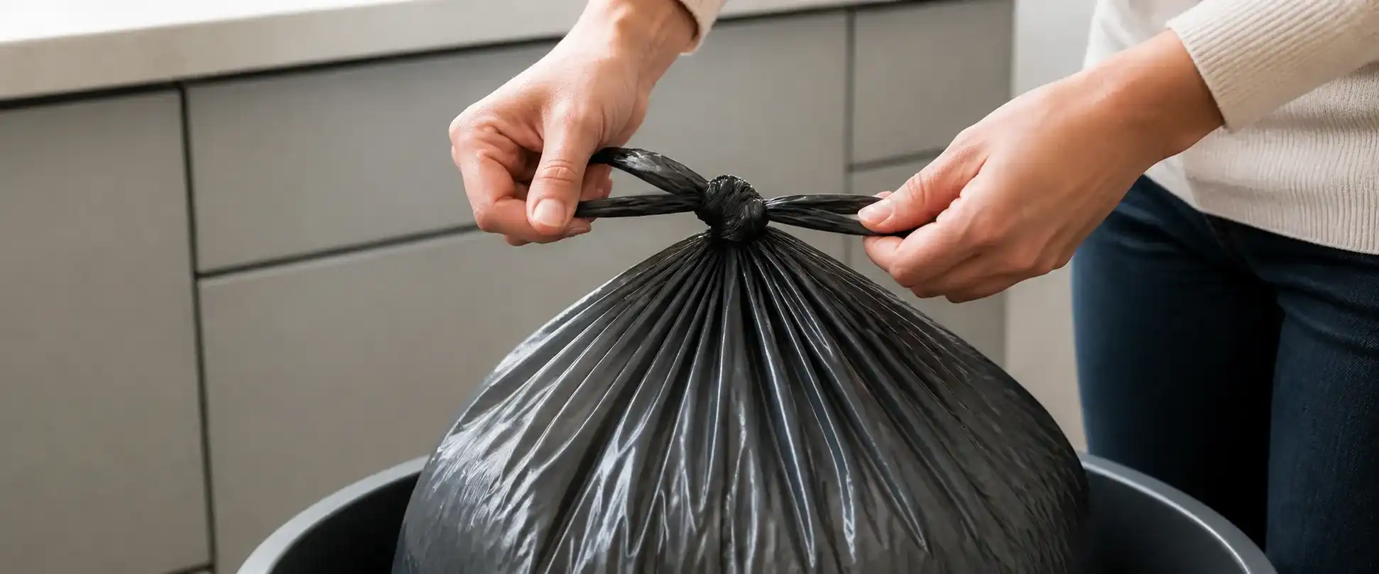 How To Tie A Garbage Bag With Drawstrings